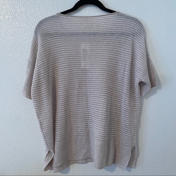 Eileen Fisher Organic Linen Knit Stripe Top XS - Picture 8 of 9